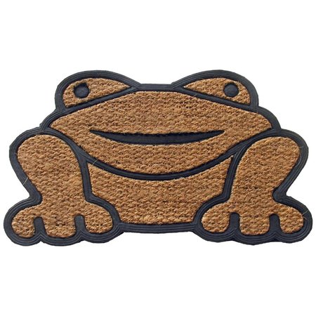 GEO CRAFTS Geo Crafts G112 FROG 18 x 30 in. Panama Tuffcor Frog Doormat G112 FROG
